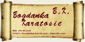 Bogdanka Karatošić vizit kartica